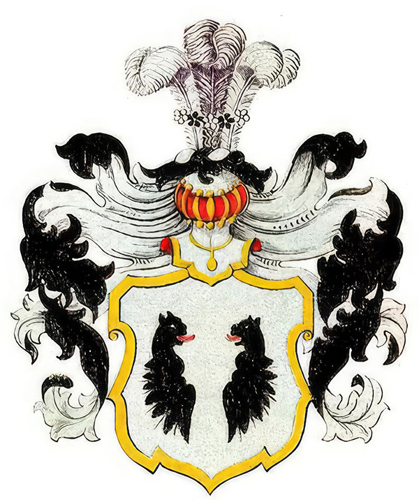 Klicka på vapnet för att komma till Släktdatabasen