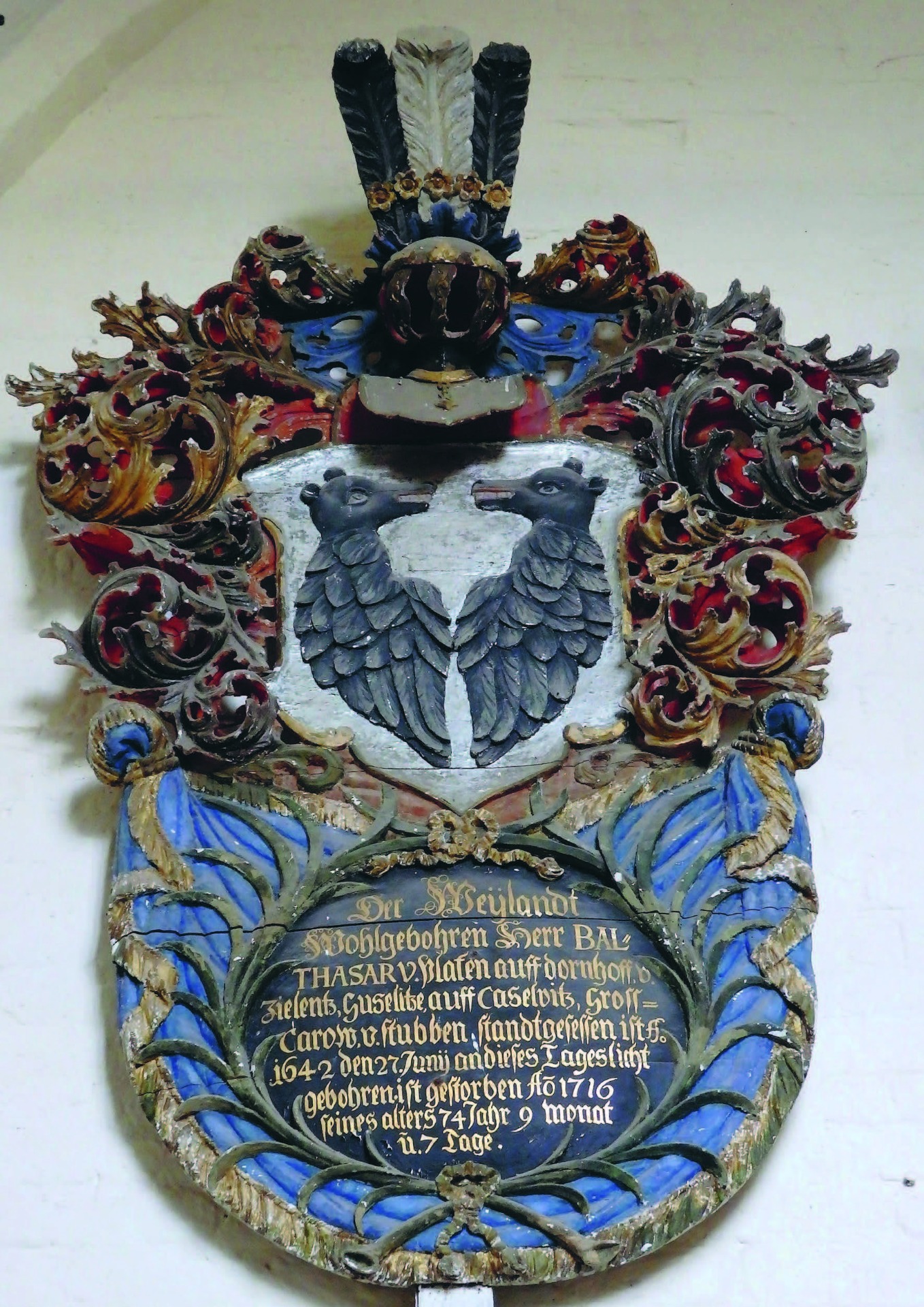 Balzers (D1) vapensköld i St. Johannes kirche, Schaprode på Rügen